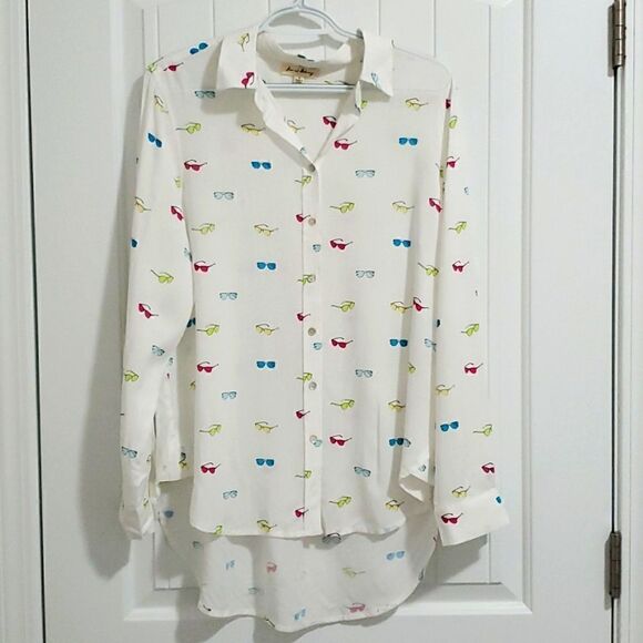 Jane and Delancey womans medium sunglasses shirt, size medium - Picture 1 of 5